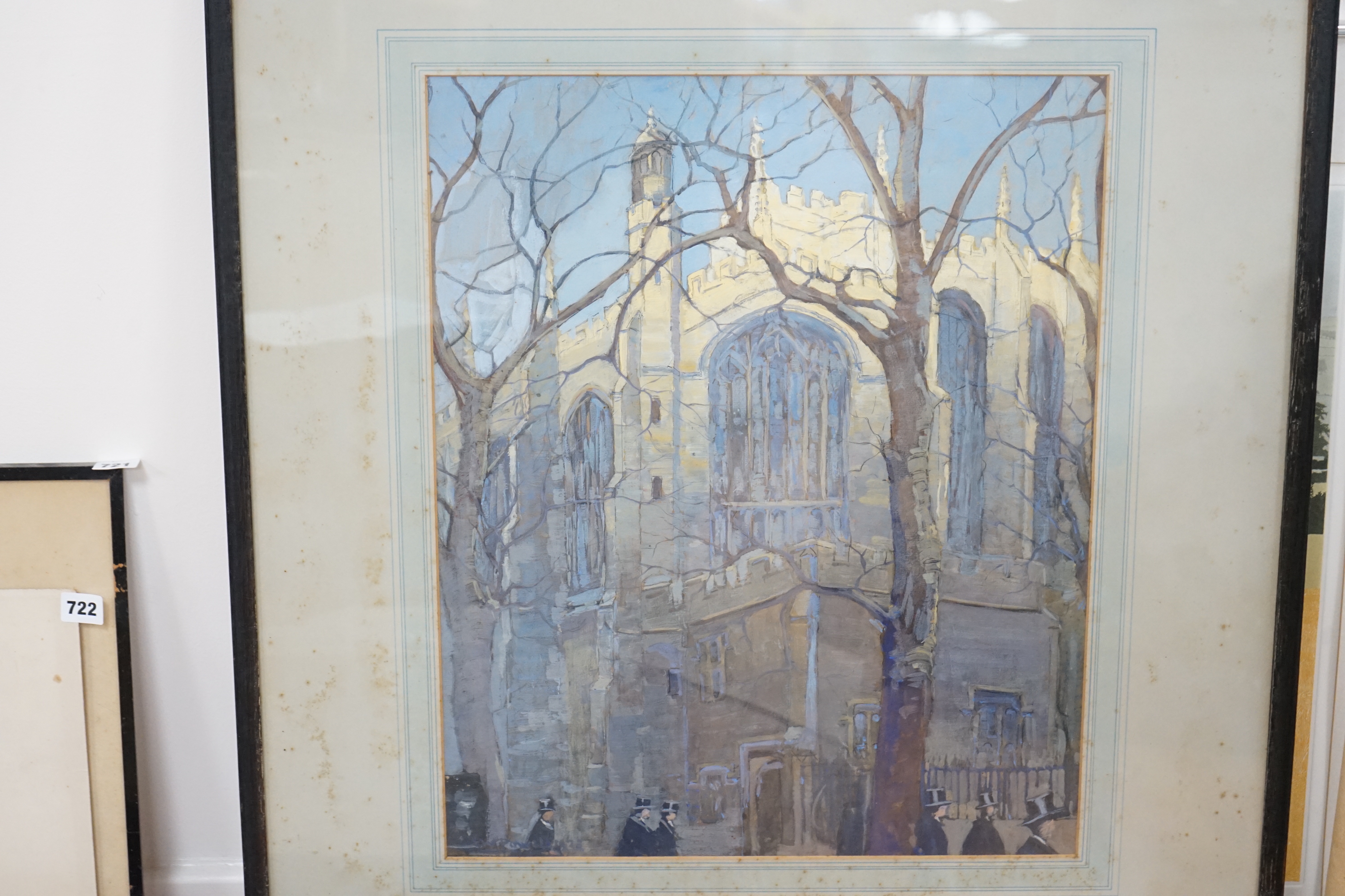 Attributed to Nora Davison, (fl.1881-1905), watercolour, Eton College, unsigned, 54 x 44cm